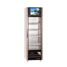 308L Single Temperature Opening Glass Door Showcase multimédia avec écran LED